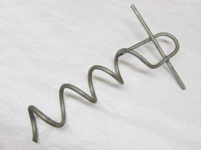 Galvanised Corkscrew Ground Anchor Spike X1 (Screw Picket Heavy Duty Stake Tent Tie Camping)