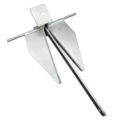 Galvanised Cruising Crown Stock Anchor 1.5KG - 40KG (Danforth Style Spade Marine Fishing Boat)