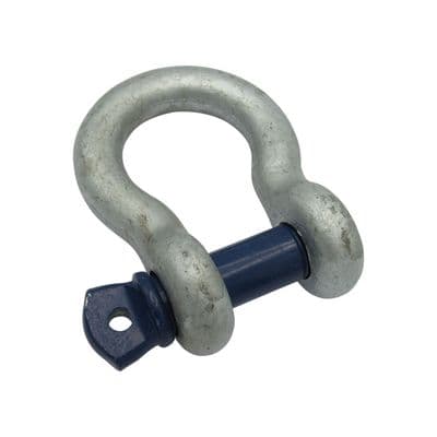 Galvanised Lifting Bow Shackle Screw Pin 55 Ton (55T Towing Rigging 55000KG)