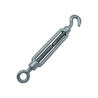 Galvanised Open Body Turnbuckle Hook Eye 5MM - 32MM (Straining Screw Wire Tensioner Caravan Tether)