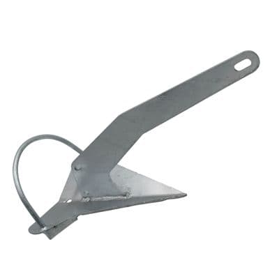 Galvanised Self Righting Plough Anchor 4KG - 40KG (Fixed Roll Bar Marine Fishing Boat)