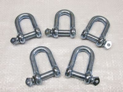 Galvanised Steel Dee Shackle Screw Pin 3MM - 25MM (Commercial Chain Connector)