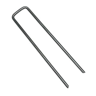 Galvanised Steel Weed Membrane Pins x50/100/200 (Heavy Duty U Pegs Garden Staple)