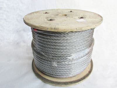 Galvanised Steel Wire Rope Cable 12MM 6x12 (100M Reel 6 x 12 Rigging Marine)