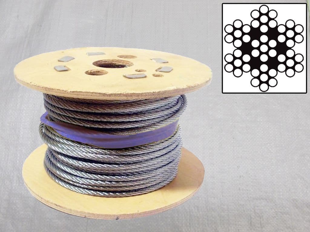 Galvanised Steel Wire Rope Reel 6MM | SecureFix Direct