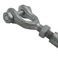 Galvanised Rigging Screw Eye and Jaw | Securefix Direct
