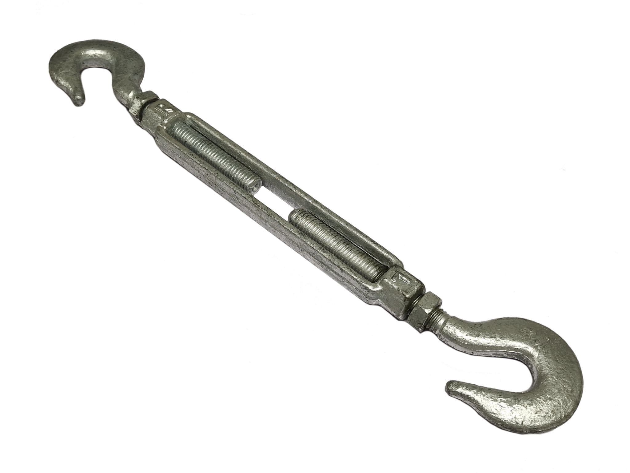 thumbnail image 2 of 6mm Galvanised Hook And Eye Forged Straining Screw Turnbuckle Tensioner 2 of 5