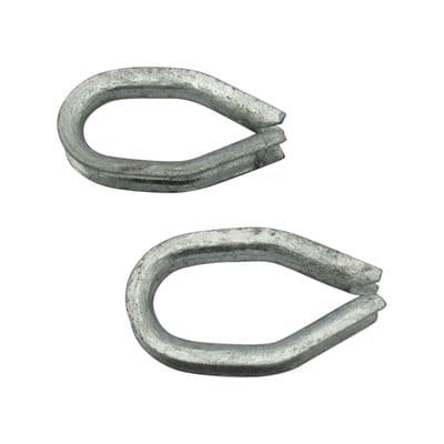Galvanised Wire Rope Reeving Thimble 26MM X2 (Eyelet Cable Loop Rope Marine)