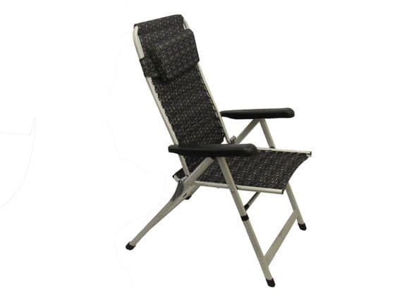 Garden Chair Padded Recliner (Folding Camping Comfortable Summer Seat)