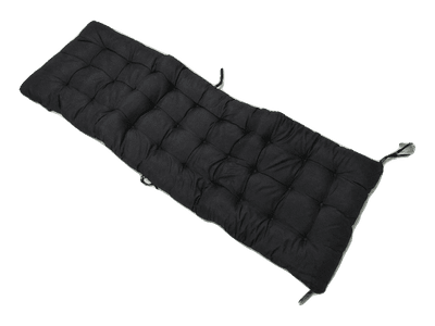 Garden Chair Sun Lounger Cushion in Black (Zero Gravity Sunbed Replacement Pad)