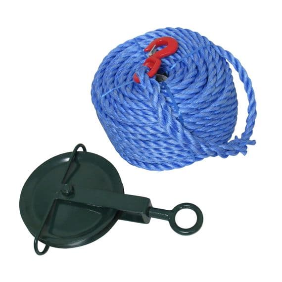 Gin Wheel Pulley & Rope 250KG | SecureFix Direct