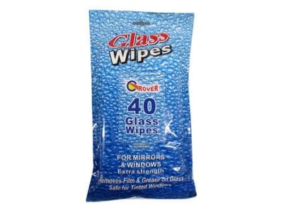 Glass Window Cleaning Wipes (Streak Free Car Tinted Windscreen) x40