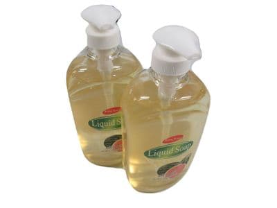 Hand Soap Dispenser Bottle Melon Scent 500ml (Liquid Wash Pump) x2