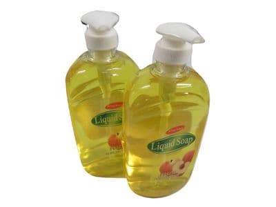Hand Soap Dispenser Bottle Peach Scent 500ml (Liquid Wash Pump) x2