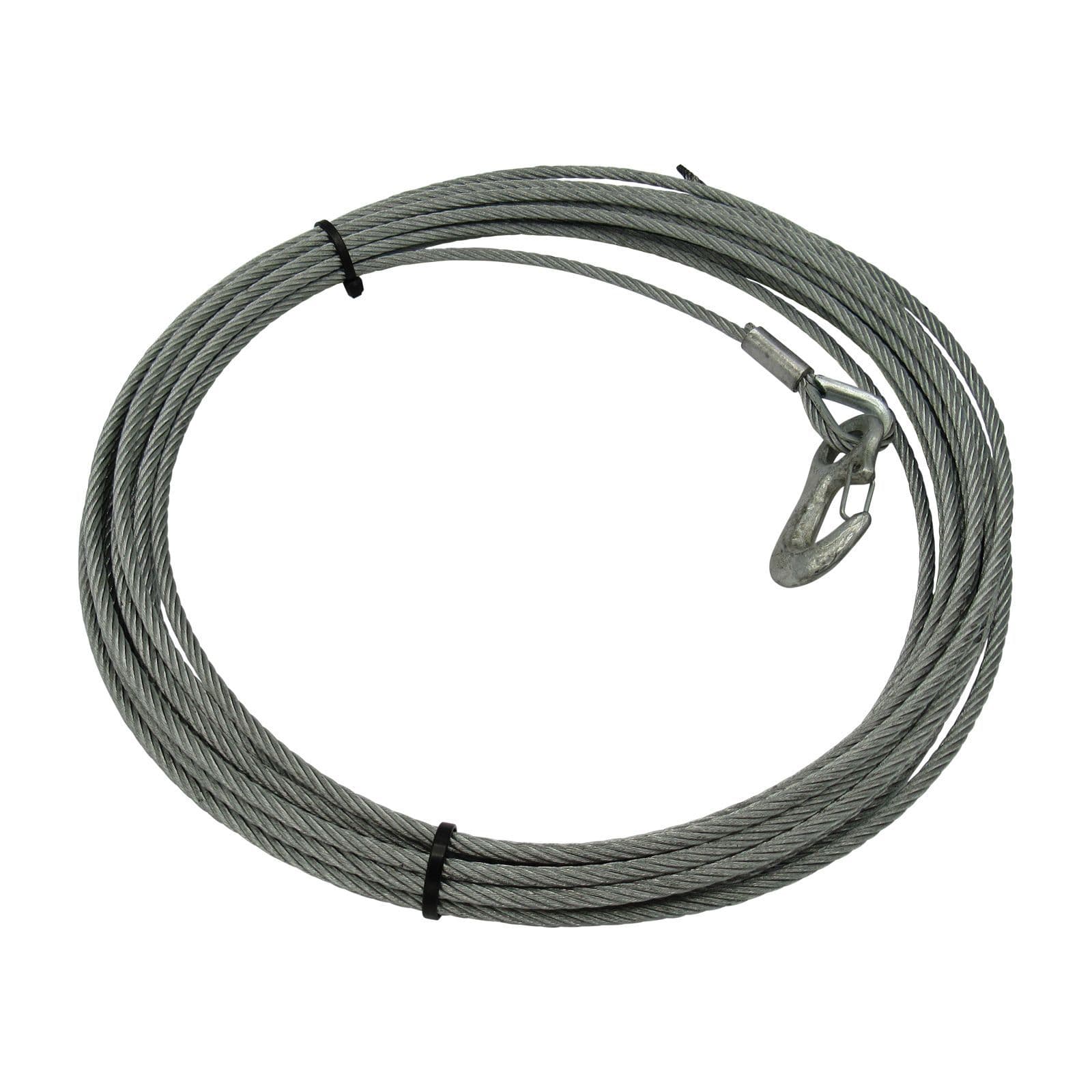 Hand Winch Cable With Hook 4MM x 15 Metre Wire Rope To Suit 600LBS 1000LBS