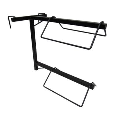 Hanging Double Saddle Rack (Hook Over Two Tier Stand Horse Portable Black)
