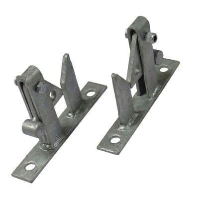 Heavy Duty Auto Gate Catch X2 (Galvanised Automatic Latch Lockable Field Garden)