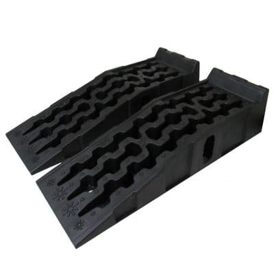 Heavy Duty Car Ramps x2 (Vehicle Plastic Automotive Garage Workshop SUV Maintenance)