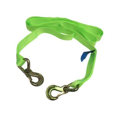 Heavy Duty Recovery Tow Strap with Hooks Hi Vis 5 Ton (4M Car Van Truck Recovery)