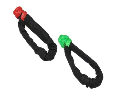 Heavy Duty Soft Shackle Recovery Rope in Green or Red (Towing Synthetic Winch Strap)