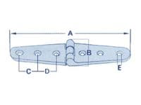 Stainless Strap Hinge 153MM x 30MM | SecureFix Direct