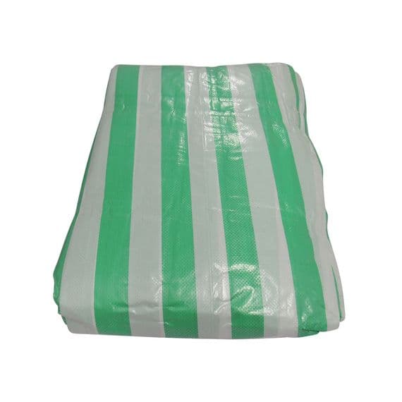 Green and White Tarp Cover | SecureFix Direct