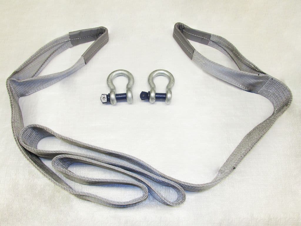 Recovery Tow Strap 12T 5M with Shackles SecureFix Direct
