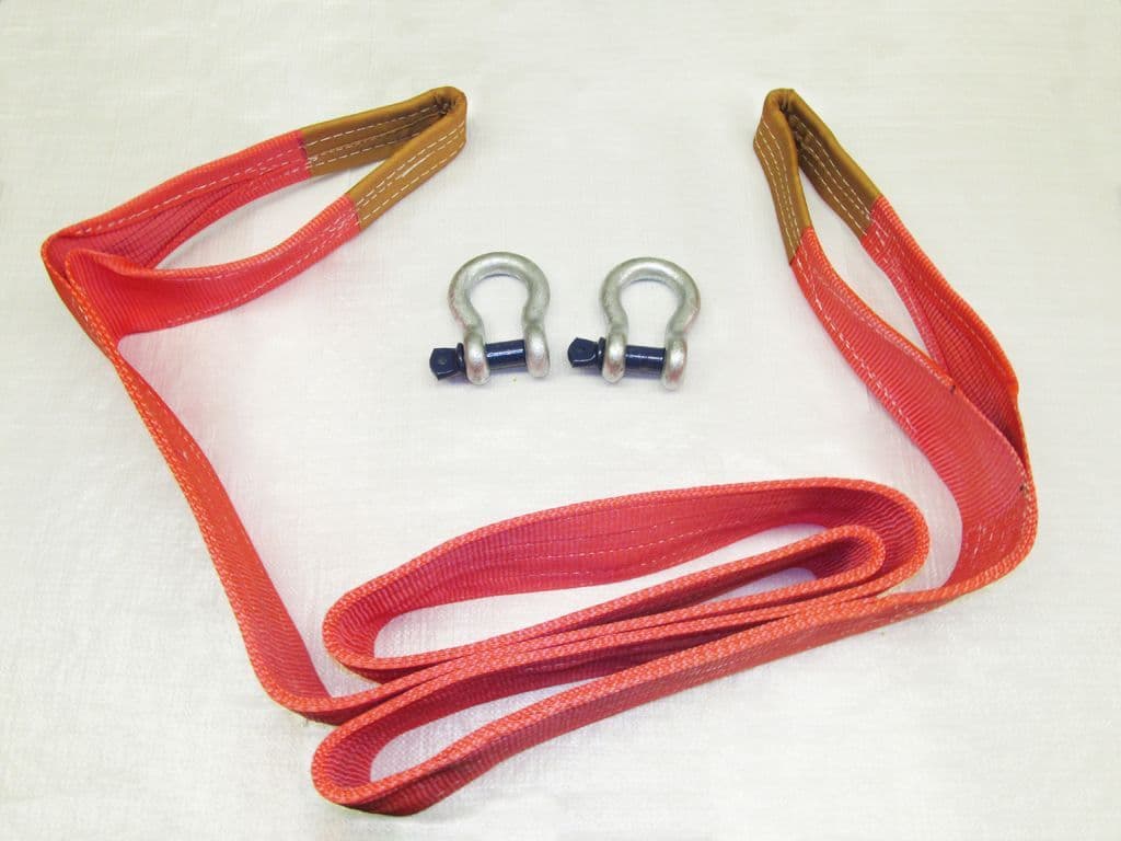 Recovery Tow Strap 15T 3M with Shackles SecureFix Direct