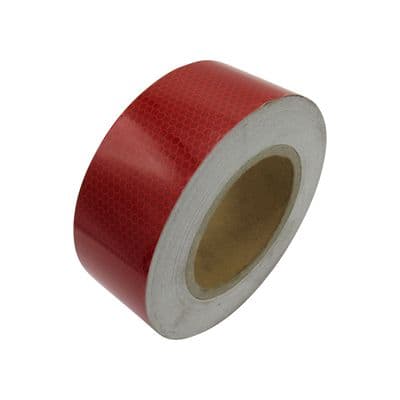 Hi Viz Reflective Tape Red  (25M Sticky Adhesive High Vis Warning)