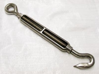 Hook Eye Turnbuckle Stainless Steel M16 25MM (Straining Screw Barrel Open Body Tensioner)