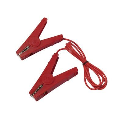Insulated Electric Fencing Crocodile Clips X2 (Double Ended Alligator Electrical Test Leads)
