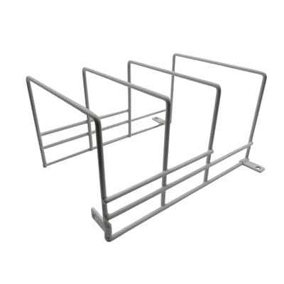 Kitchen Cupboard Plate Organiser Rack (Cabinet Dish Storage Holder Stand White)
