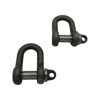 Large Dee Shackles Self Colour With Screw Pin 1.5 Ton X2 - D High Tensile Lifting Towing