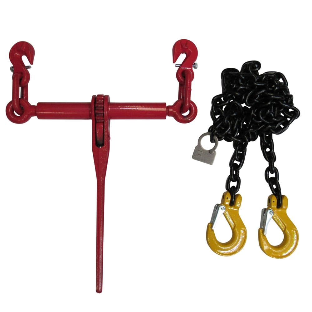 Lever Ratchet Chain Load Binder Kit 8MM - 12MM Tie Down Lashing Safety ...