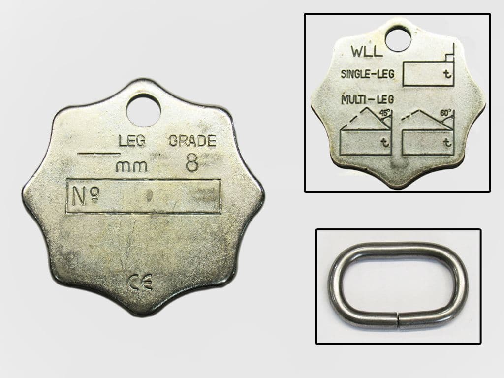Lifting Chain Identification Tag & Link Inspection Spare Grade 80