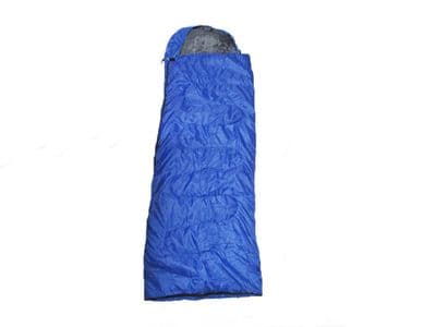 Lightweight Sleeping Bag With Elasticated Hood - Camping Warm Waterproof Cosy Zip Up