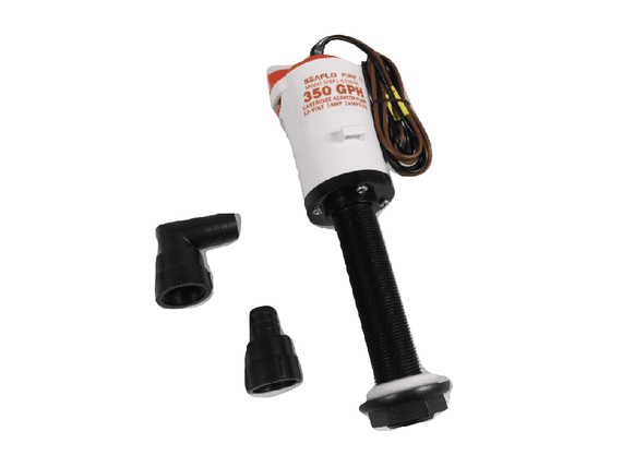 Live Bait Well Pump 12V 350GPH - Straight Tank Aerator Cartridge Bilge