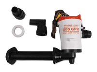 Live Bait Well Pump 12V 800GPH - 90 Degree Tank Aerator Cartridge Bilge