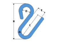 Long Arm S Hook Stainless Steel 8MM | SecureFix Direct