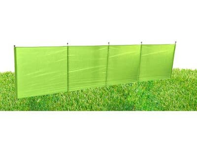 Luxury Green 4 Metre x 0.8 Metre Windbreak With Aluminium Caps & Spikes