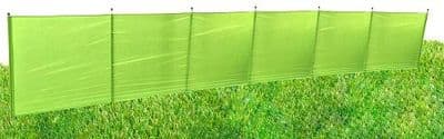 Luxury Green 6 Metre x 1 Metre Windbreak With Aluminium Caps & Spikes