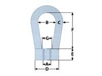 M16 1.01 Ton Self Colour Bow Nut - 16MM Drop Forged Eye Nut Lifting Bownut 1010KG