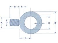 M36 Zinc Plated Lifting Eyebolt | SecureFix Direct