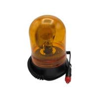 12v 8w Plug In Flashing Amber Magnetic Screw Base Warning Beacon