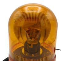 12v 8w Plug In Flashing Amber Magnetic Screw Base Warning Beacon