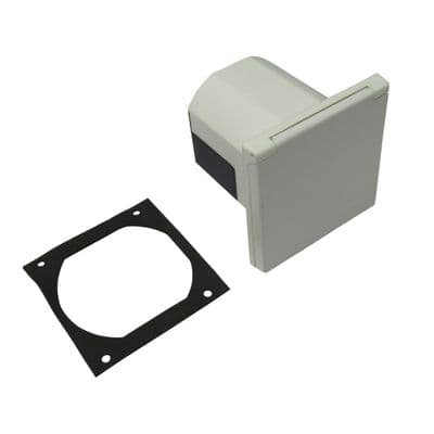 Mains Hook Up Inlet Socket 240V (White Flush Fitting Caravan 3 Pin Electric Connector)