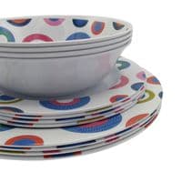 16 PCS Dinner Set Bowl Plate Mug Melamine | SecureFix Direct