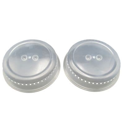 Microwave Easy Grip Plate Cover X2 ( Ventilated Dish Cover with Lid )