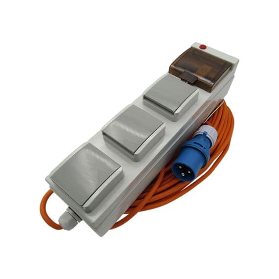 20 Metre Hook Up Cable 3 Plug Socket | SecureFix Direct