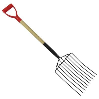 Muck Out Stable Hay Fork 10 Prong (Horse Straw Pitchfork Manure Farm)